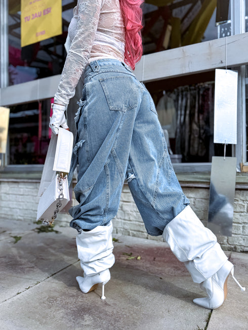 "READY FEST" LUX denim pants P7902 - blue